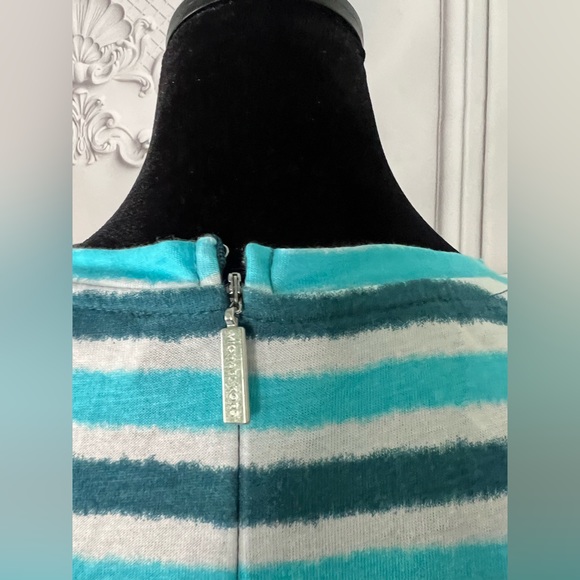 Michael Kors Nassau Teal Ikat Sleeveless Dress - Picture 6 of 8